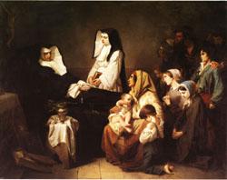 Isidore pils The Death of a Sister of Charity oil painting picture